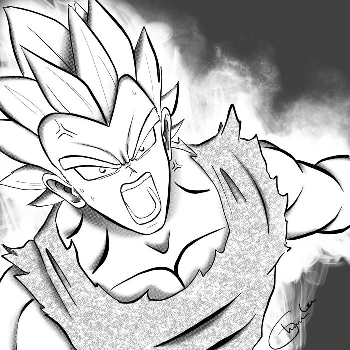 Vegeta Rage贝吉塔插画图片壁纸