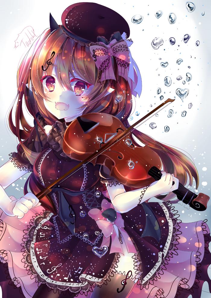 **Love Song I - Violin  插画图片壁纸