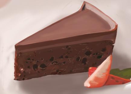 巧克力芝士蛋糕插画图片壁纸