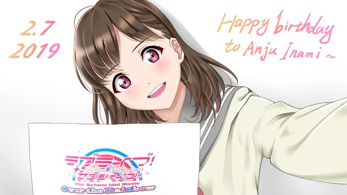 Happy birthday to Anju~插画图片壁纸