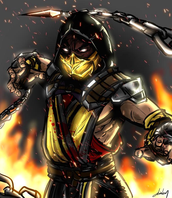 Mortal Kombat 11 - Scorpion插画图片壁纸