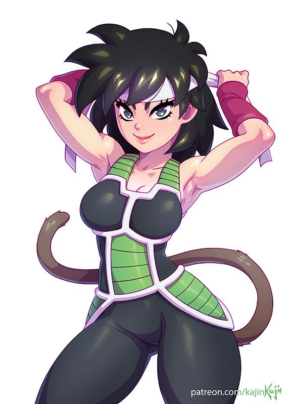 Gine trying Bardock battle suit