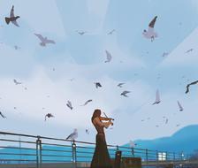 Bird song-illustrationconcept
