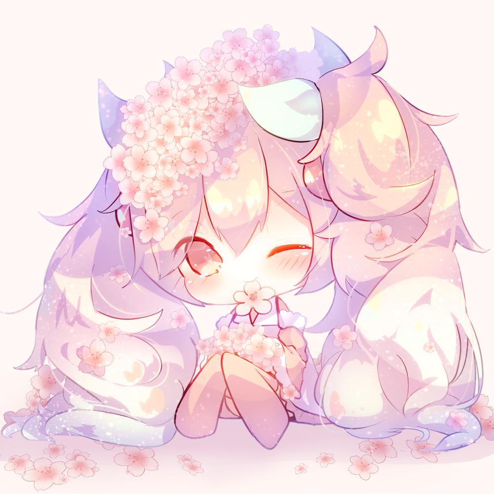 桜ミク插画图片壁纸