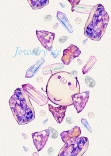 珠宝，冰淇淋，矿石，插画图片壁纸