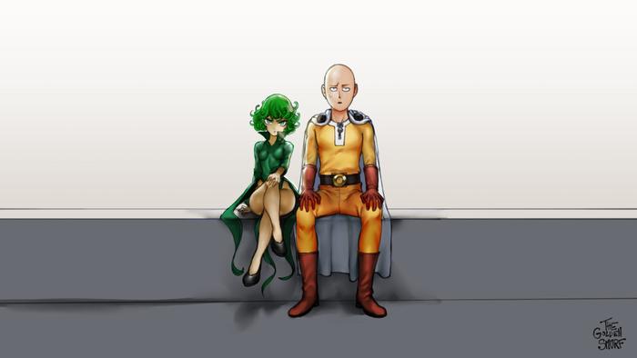 Tatsumaki & Saitama插画图片壁纸