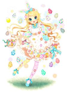 Alice in Easter插画图片壁纸