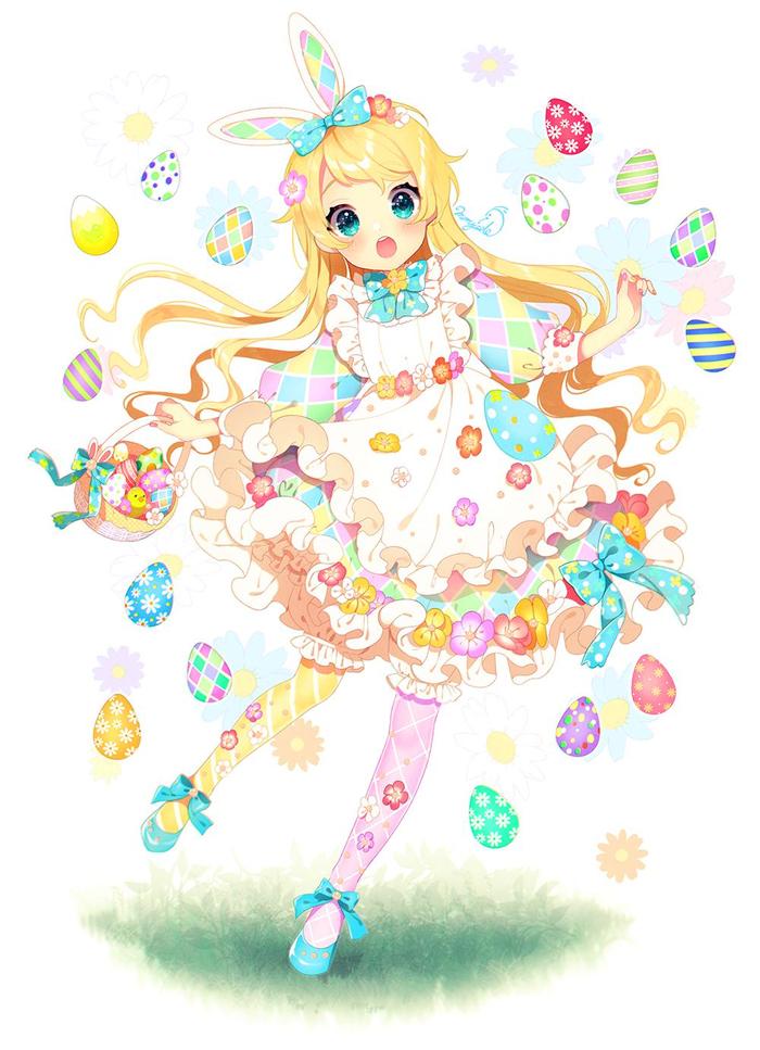 Alice in Easter插画图片壁纸