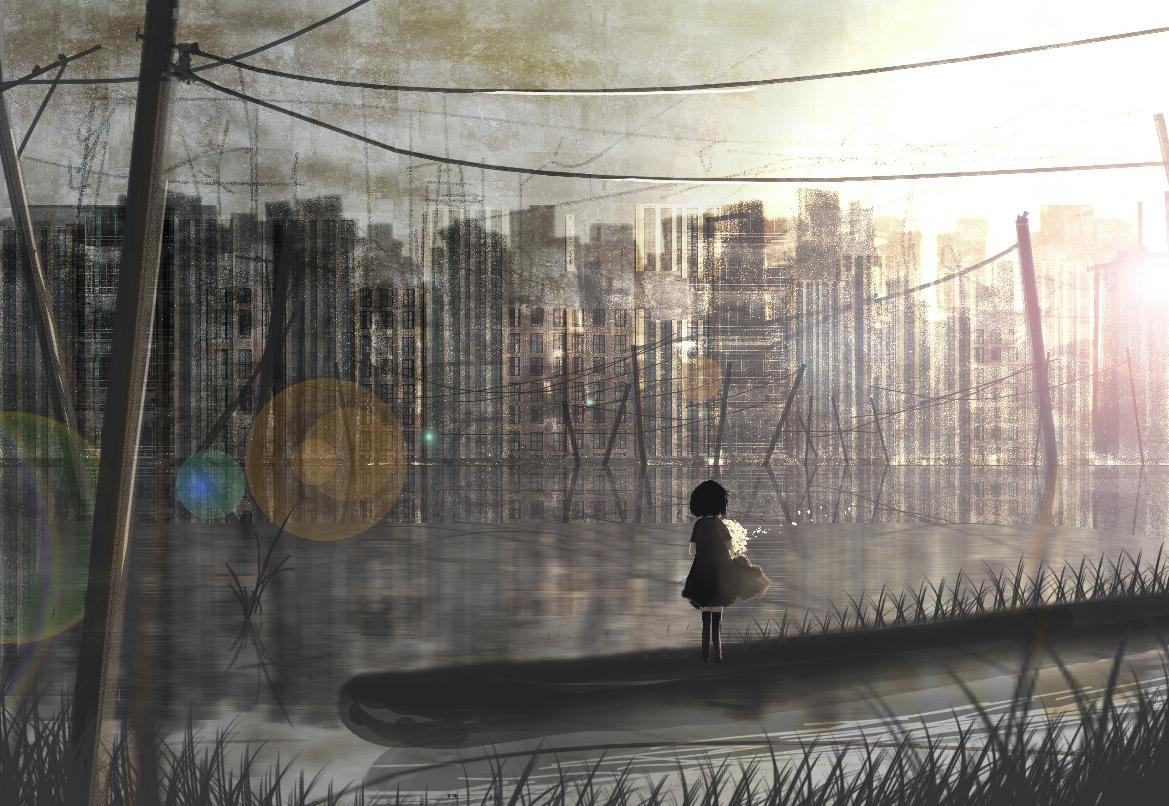 淹没了繁华,埋葬了天涯.插画图片壁纸