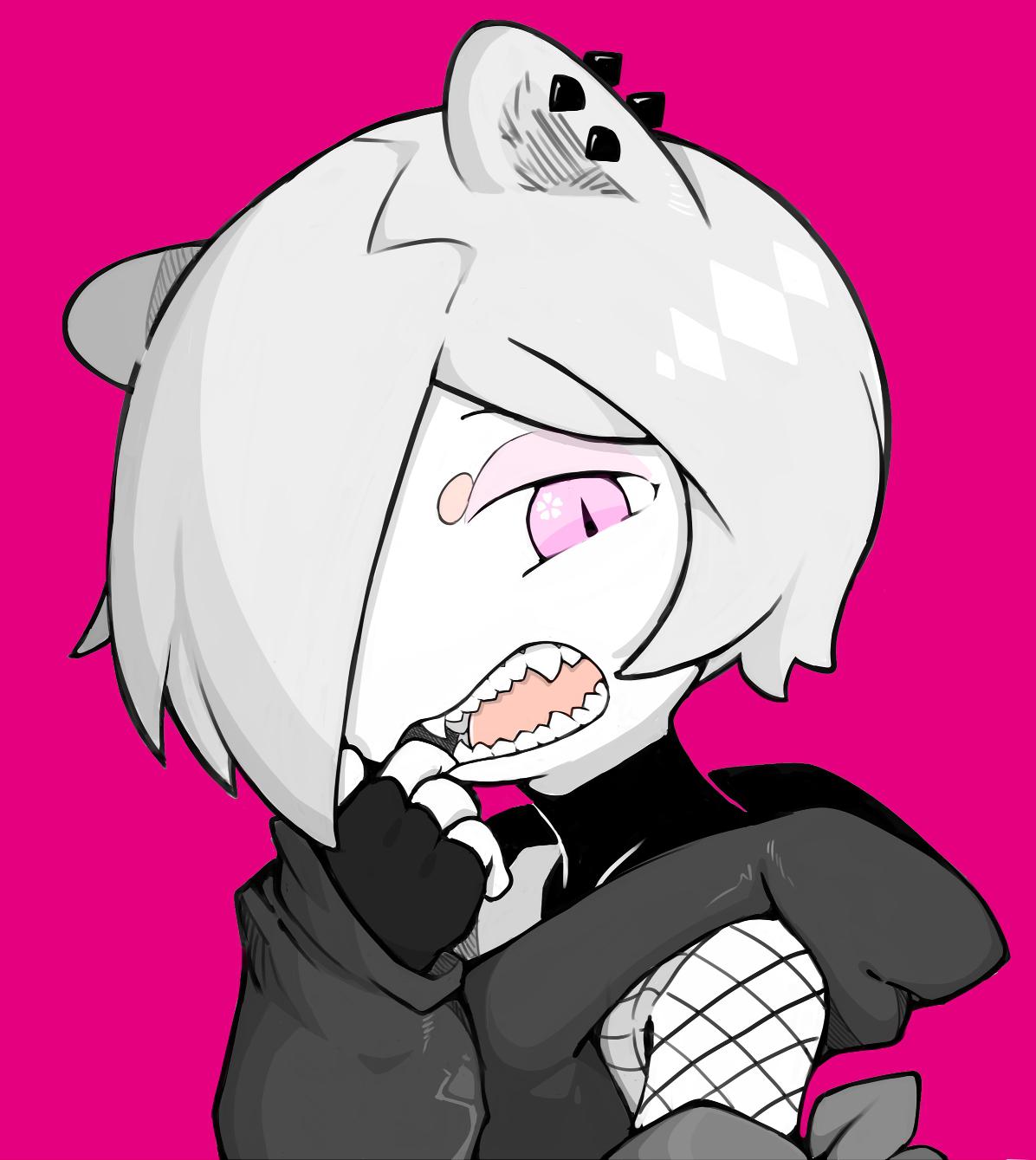 牙齿尖尖插画图片壁纸