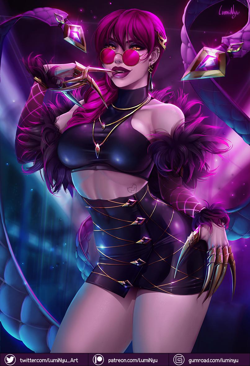 KDA Evelynn - League of Legends插画图片壁纸