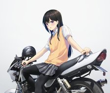 女子高生×バイク-创作女孩子