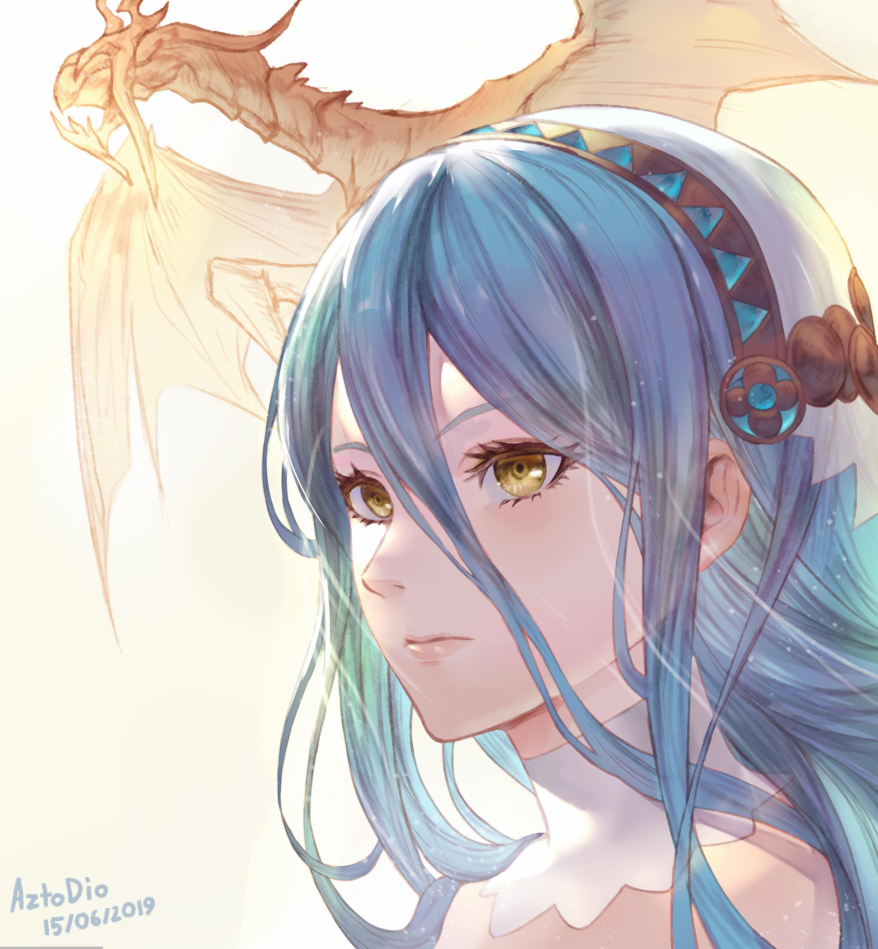 Azura - GBF style study插画图片壁纸