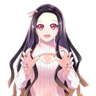 Nezuko with keyhole turtleneck