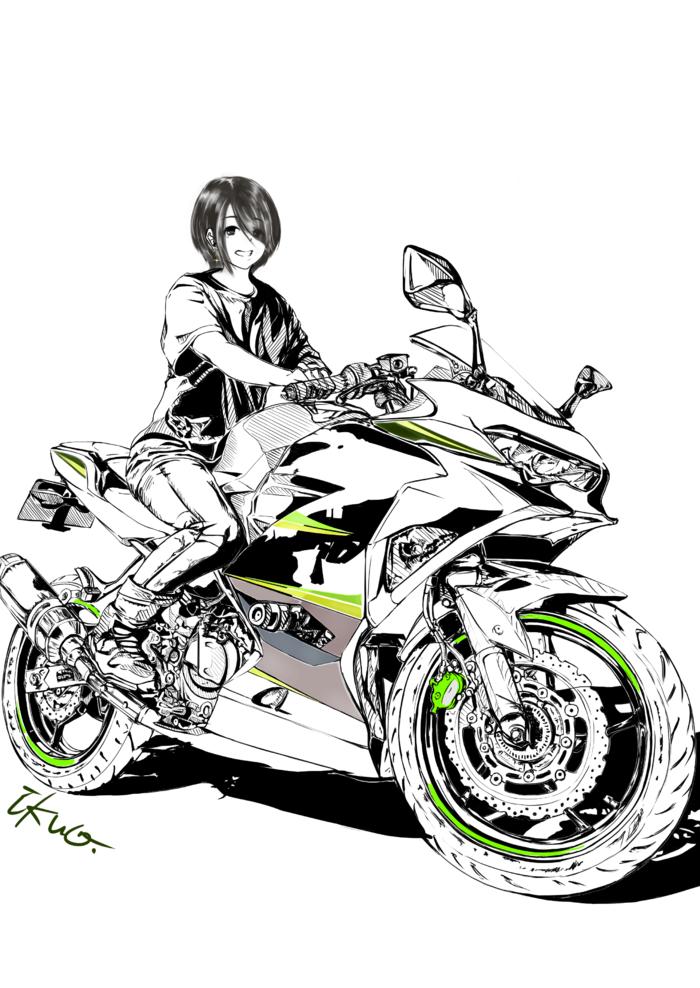 バイク女子2插画图片壁纸