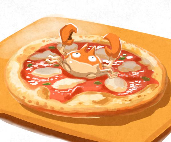 披萨蟹插画图片壁纸