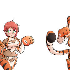 YCH: Tora the Tiger Bodysuit插画图片壁纸