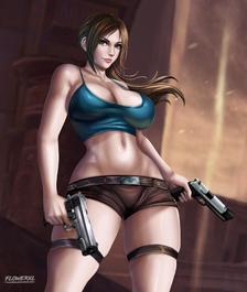 Lara Croft插画图片壁纸