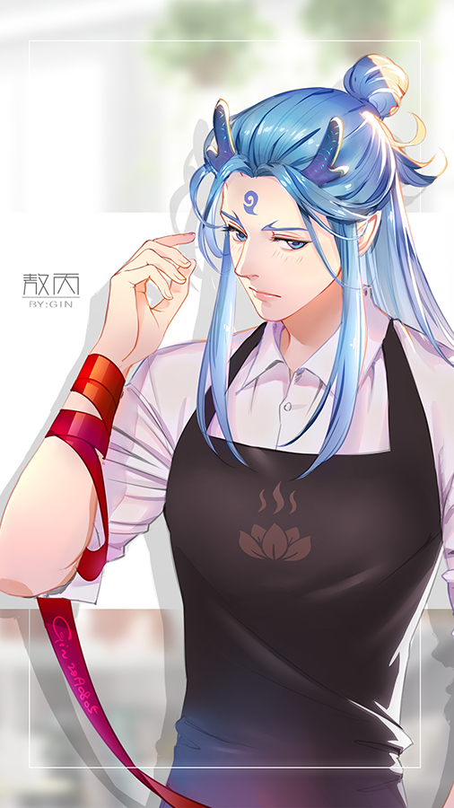 藕饼咖啡厅插画图片壁纸