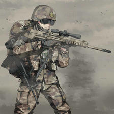PLA army插画图片壁纸