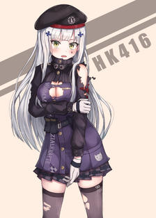 HK416重傷插画图片壁纸