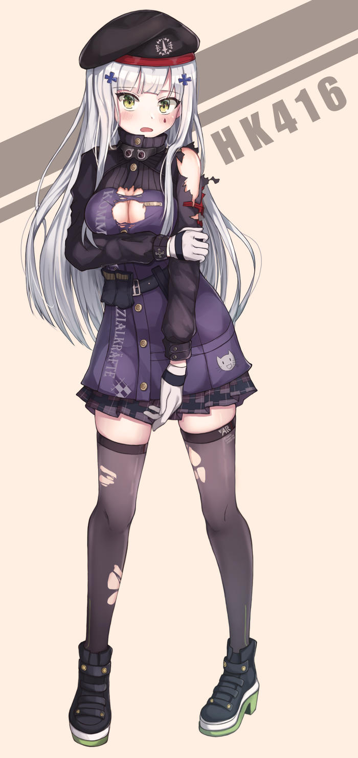 HK416重傷插画图片壁纸