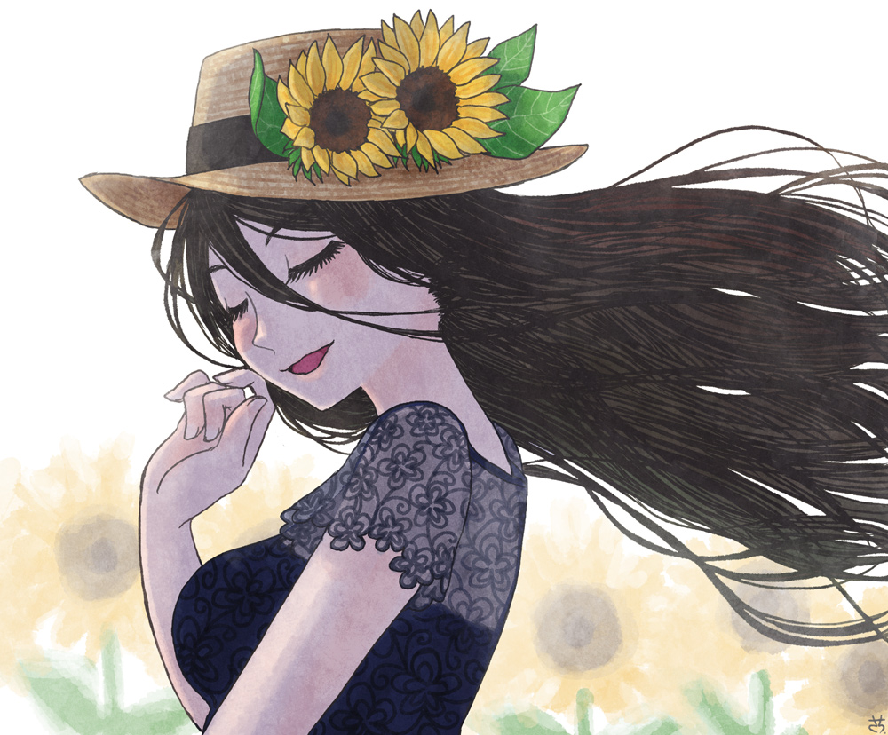 夏風にハナエさん插画图片壁纸