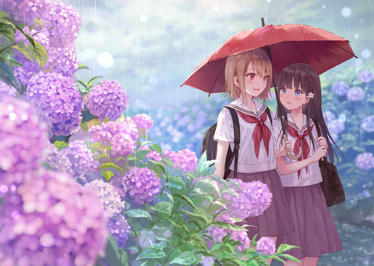 阵雨和合伞-原创水手服