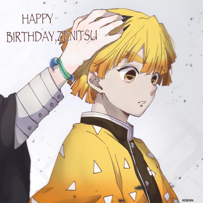 Happy Birthday, Zenitsu插画图片壁纸