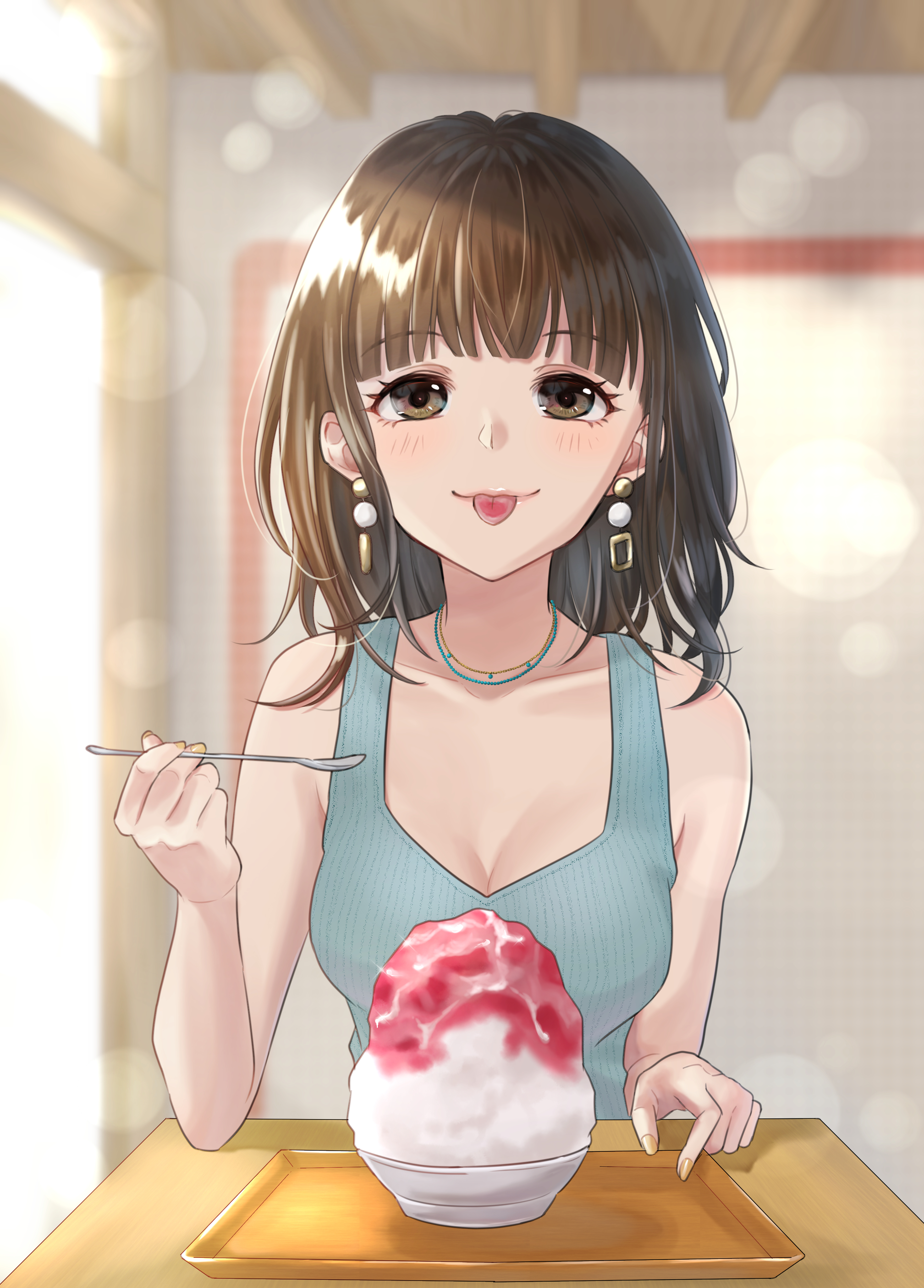 p站画师作品「赤くなってる?」