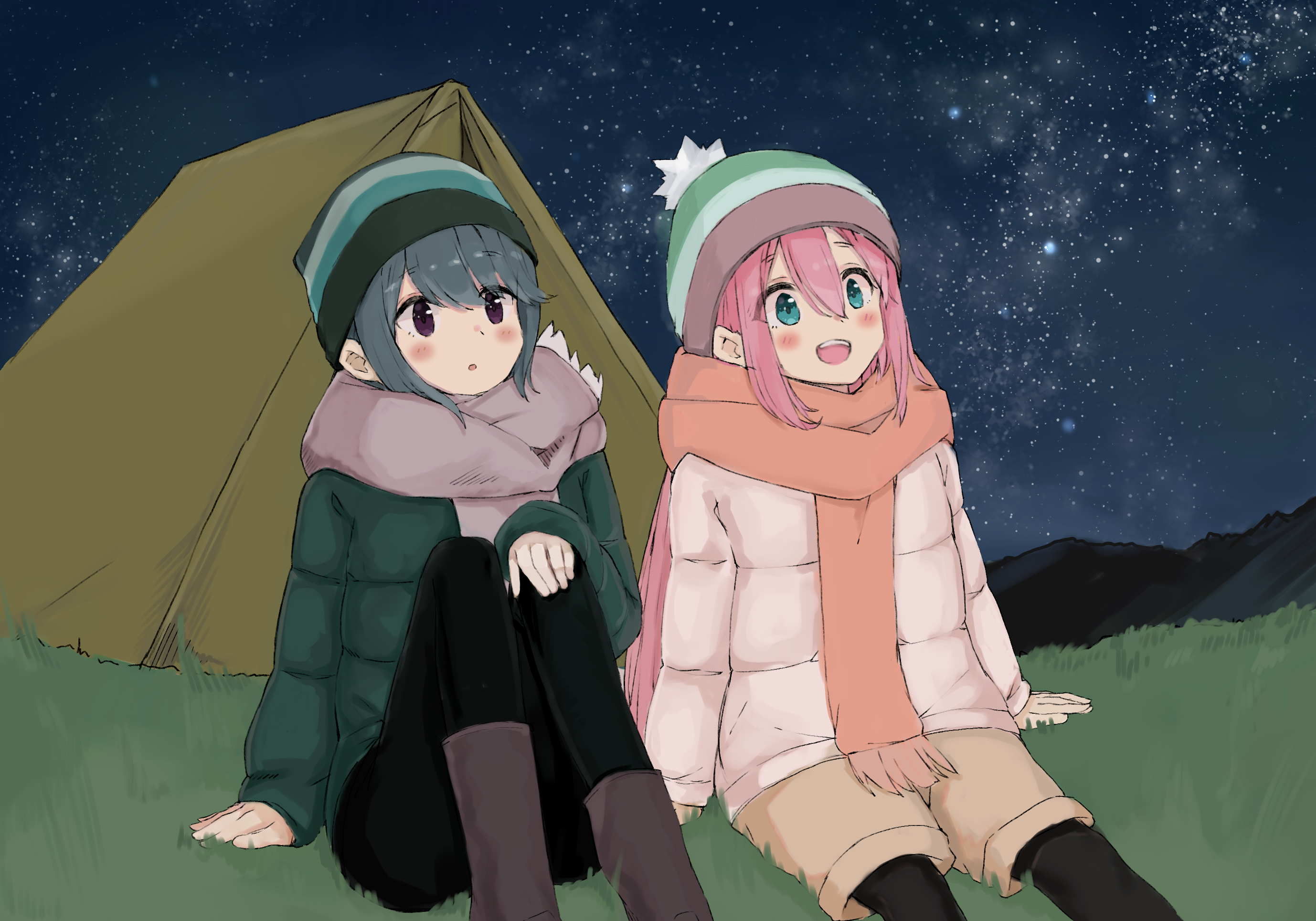 星空下的樱花树志摩凛各务原抚子