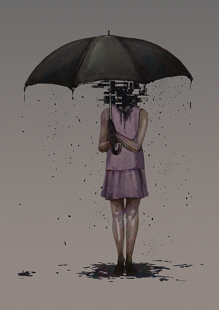 黑伞少女