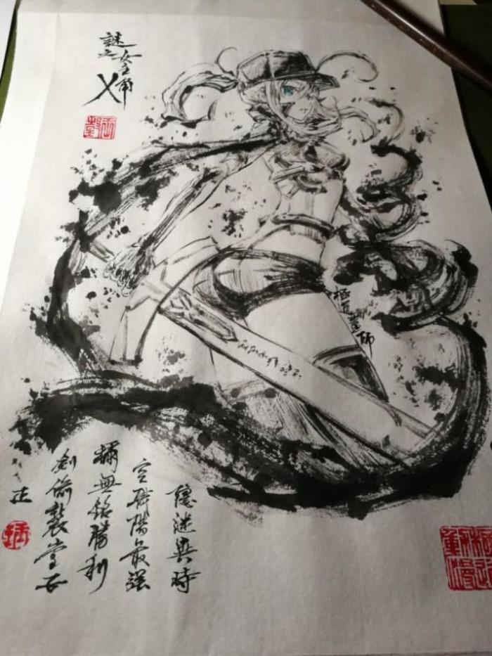 【極道畫師】謎之女主角X插画图片壁纸