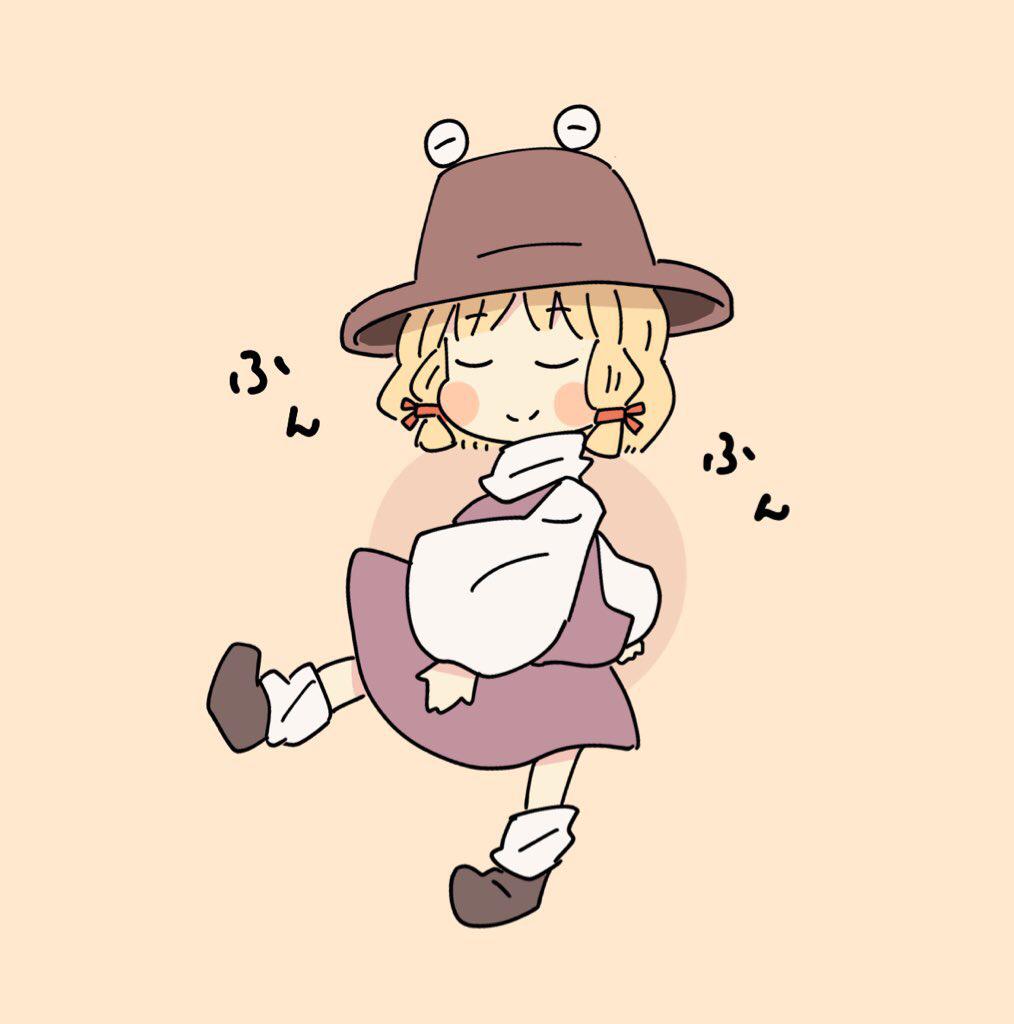 心情愉快的诹访子插画图片壁纸