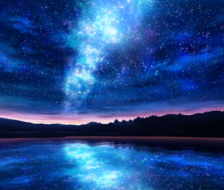 葫芦池星空-背景背景美術
