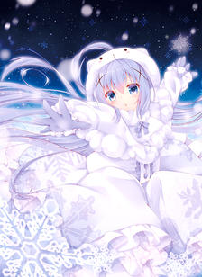 雪天使插画图片壁纸