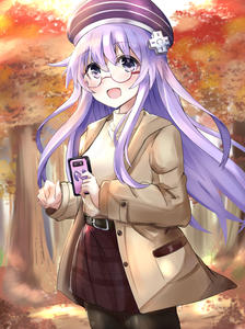 Autumn outing with Nepgear插画图片壁纸