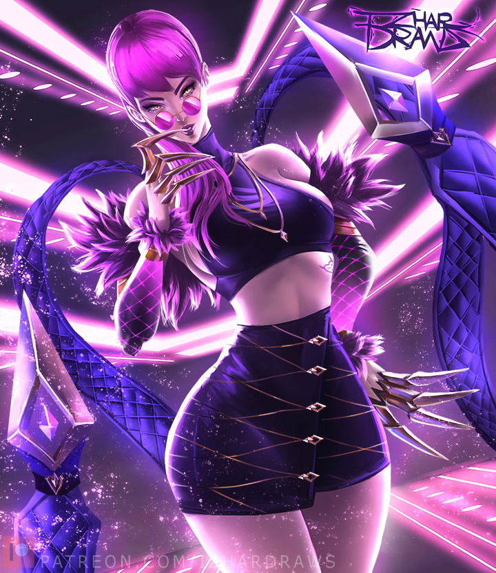 KDA-伊芙琳插画图片壁纸