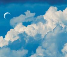 月和山云-三日月竖图