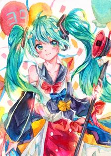 Miku插画图片壁纸