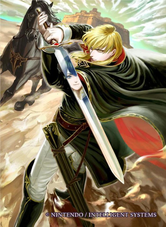 FE0第19弹“黑衣魔剑骑亚雷斯”插画图片壁纸