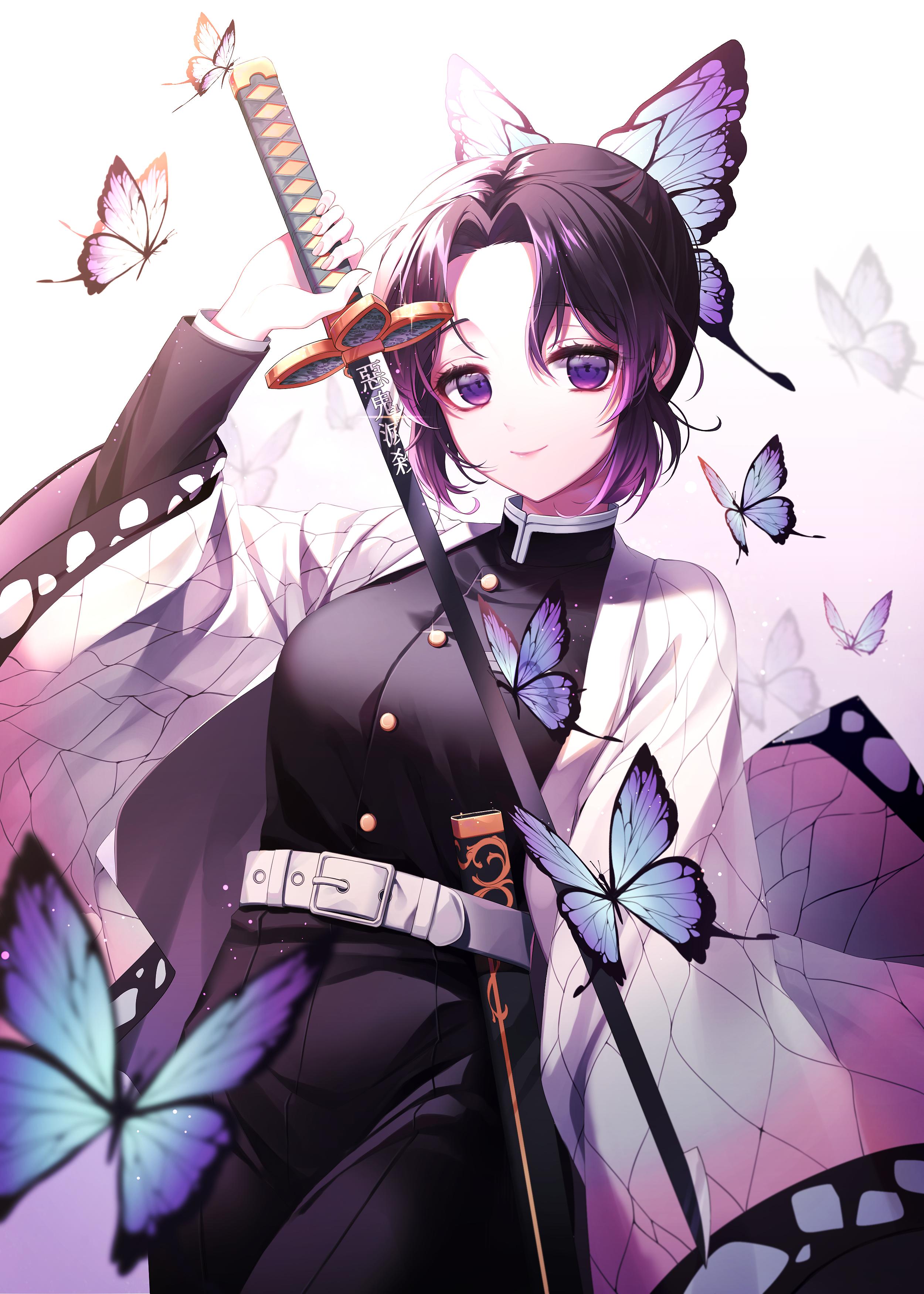 蝴蝶忍插画图片壁纸