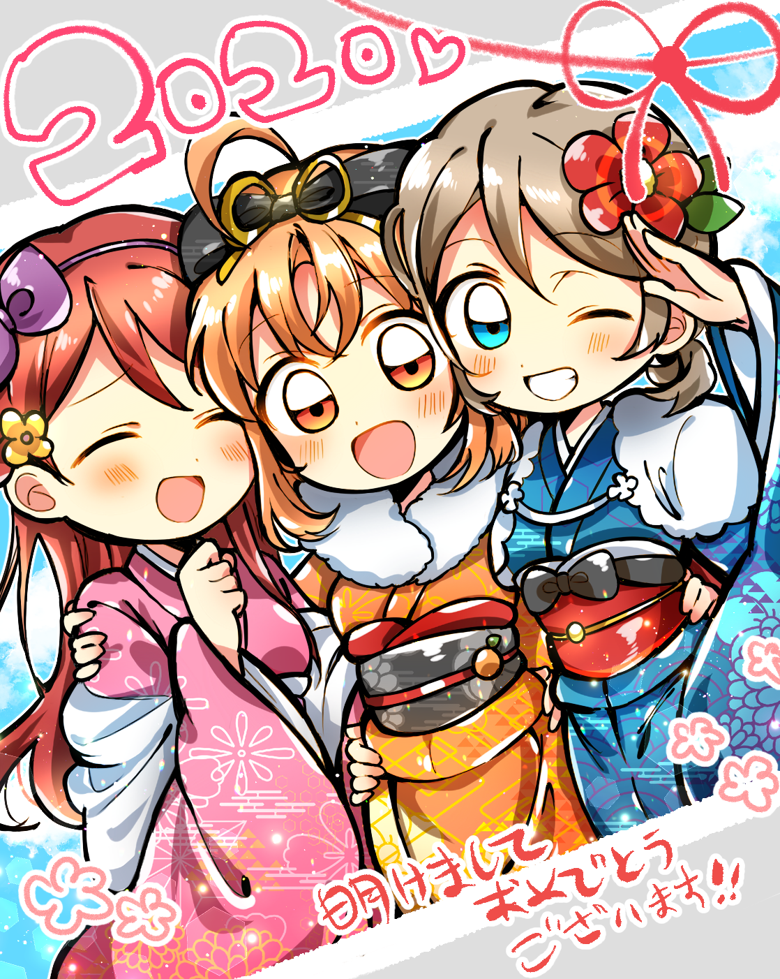 (lovelive) 2020年新年快乐!插画图片壁纸