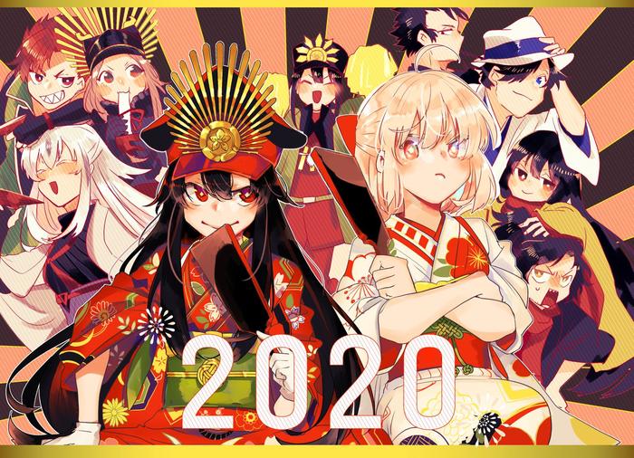 【FGO】无聊的谨贺新年插画图片壁纸