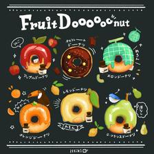 水果甜甜圈插画图片壁纸