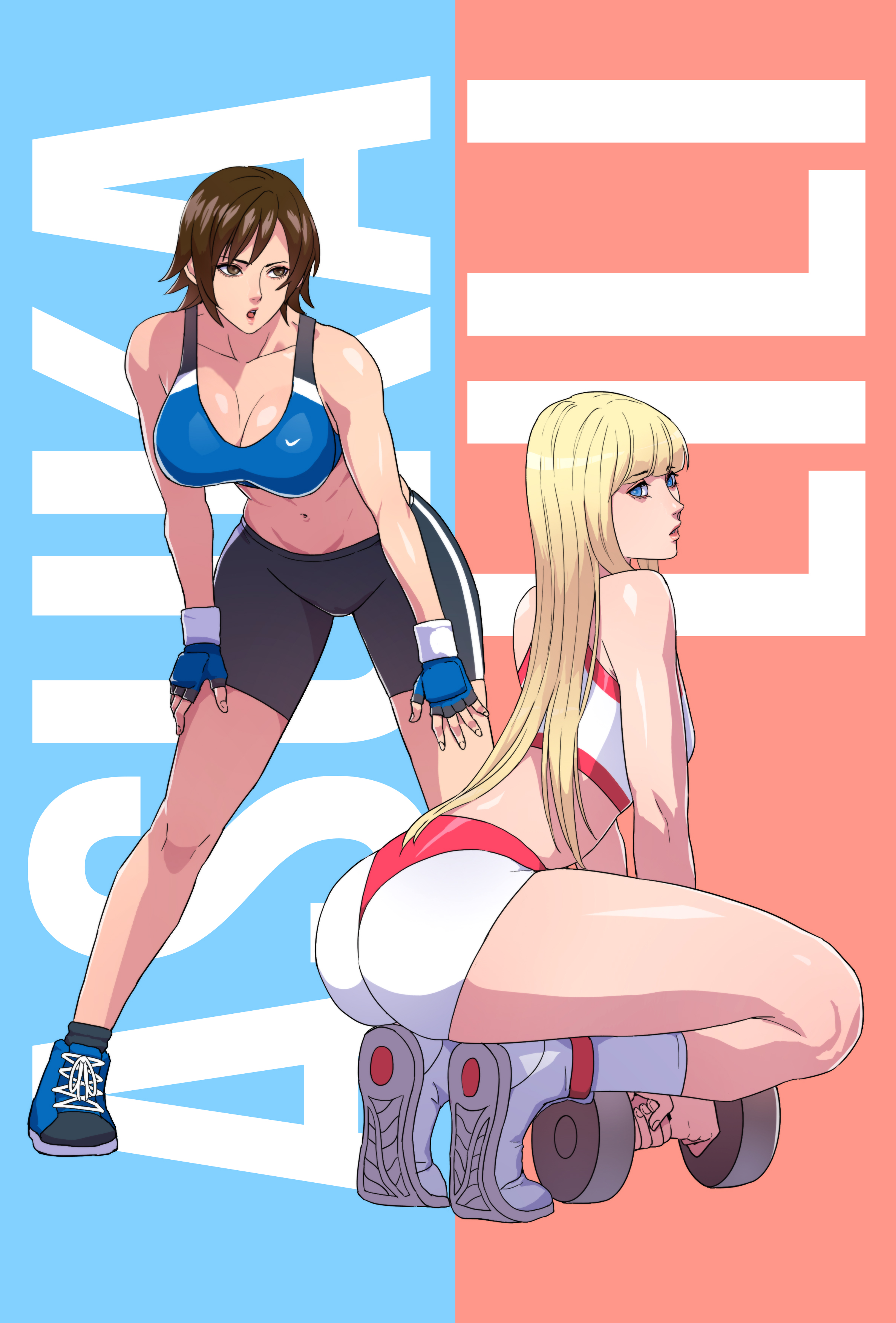 Asuka Kazama & Lili at gym