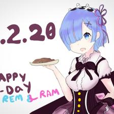 Quick Drawing: Rem Birthday!!插画图片壁纸
