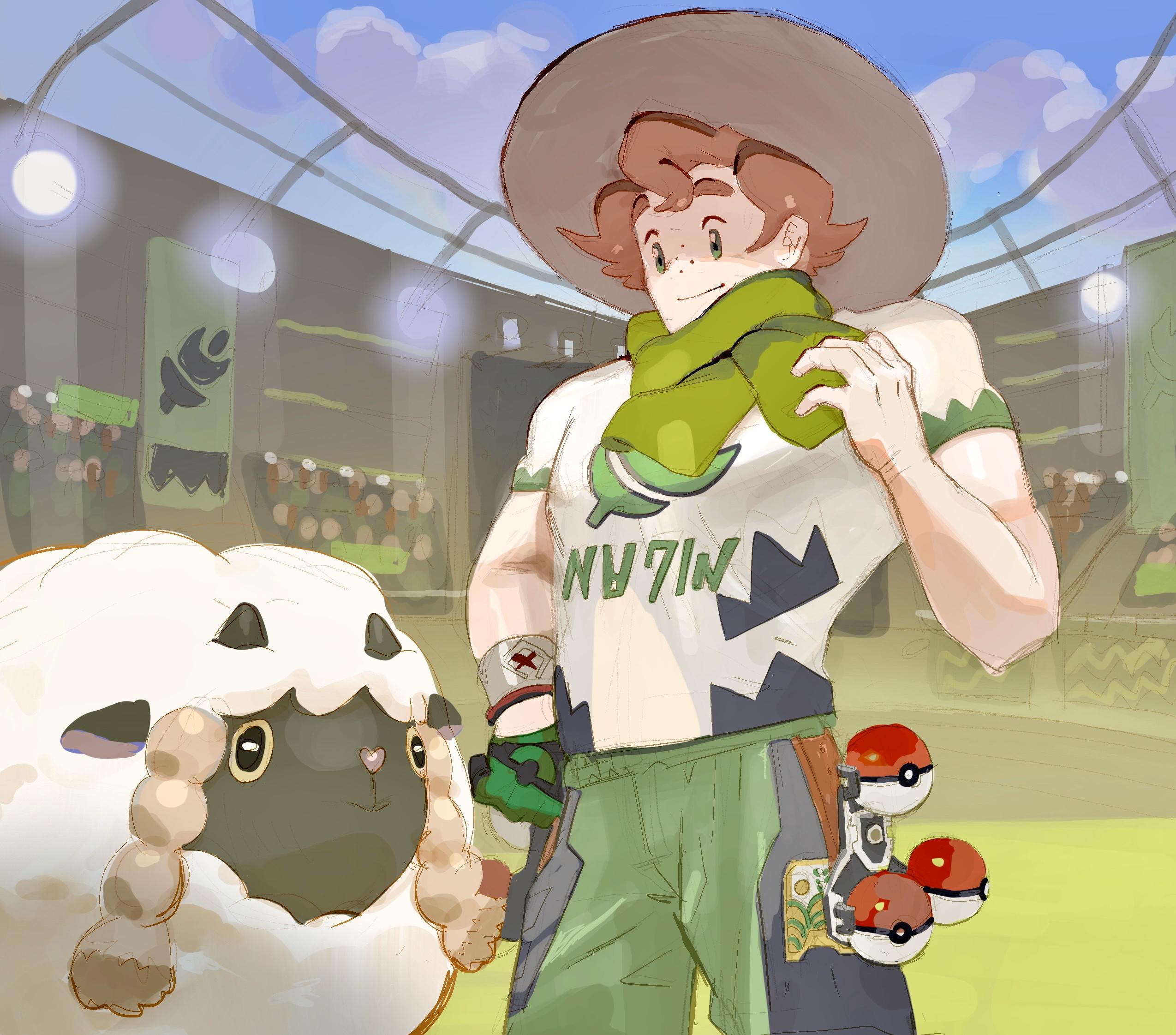 Battle against gym leader Milo插画图片壁纸