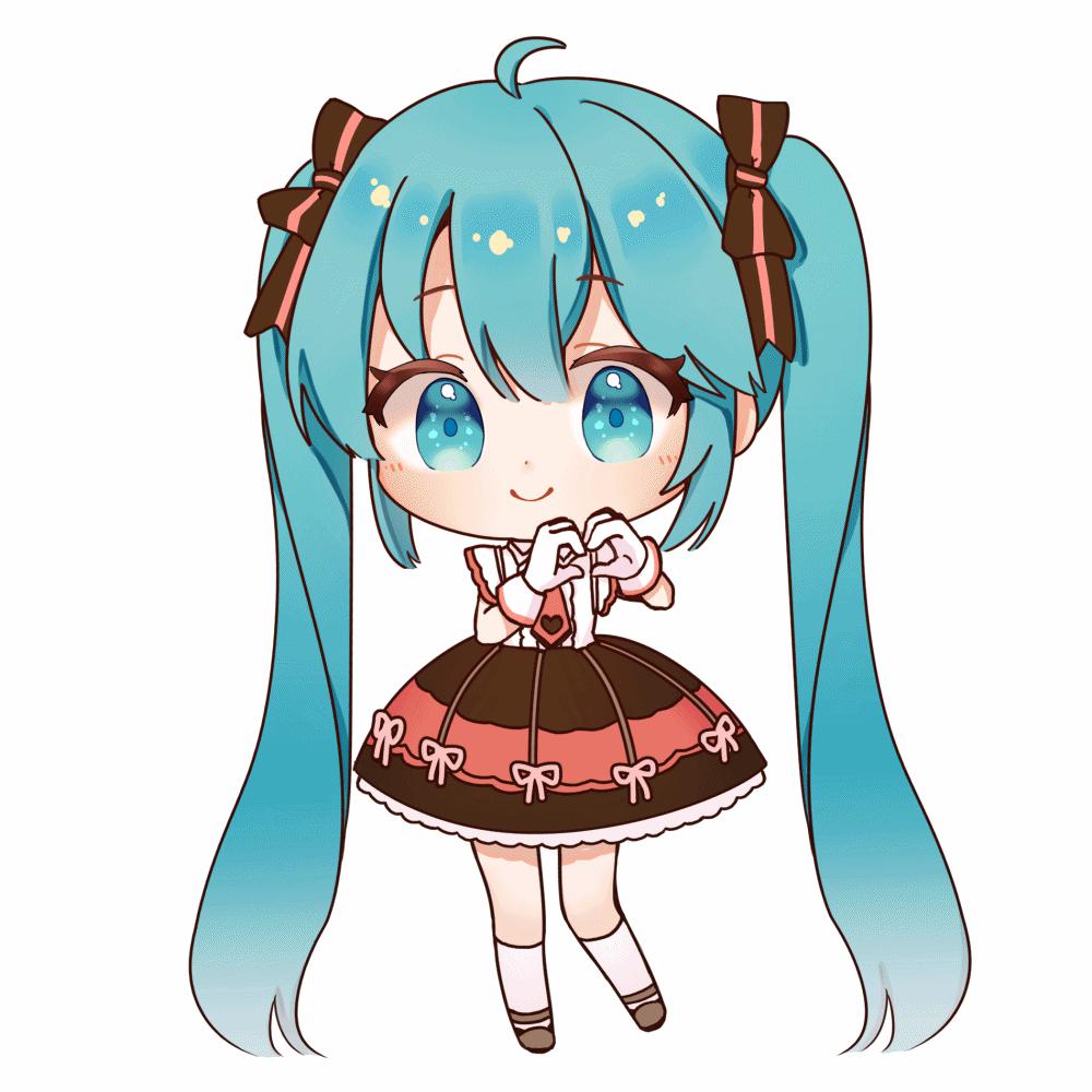 valentine's day miku!!插画图片壁纸