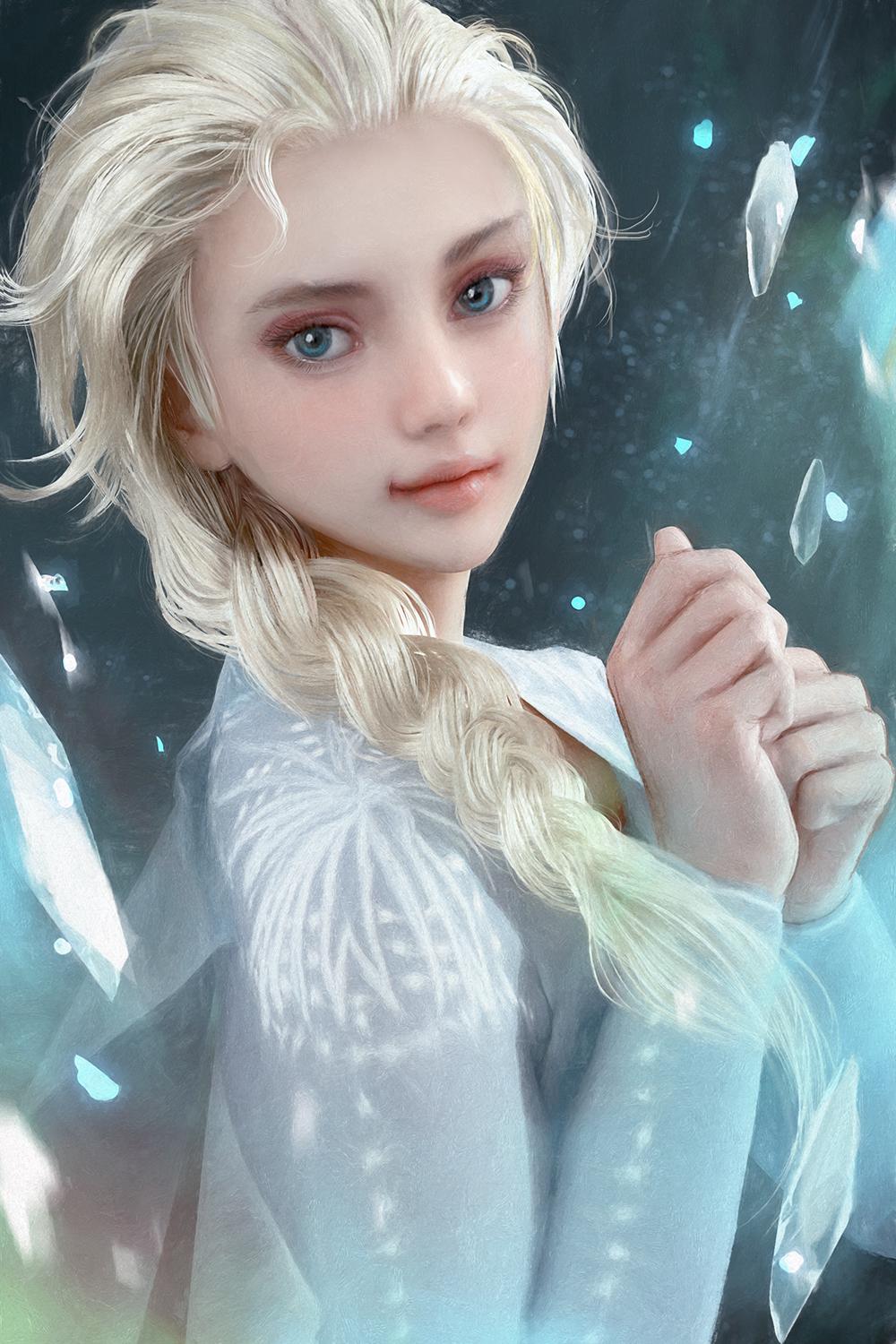 Frozen Elsa插画图片壁纸